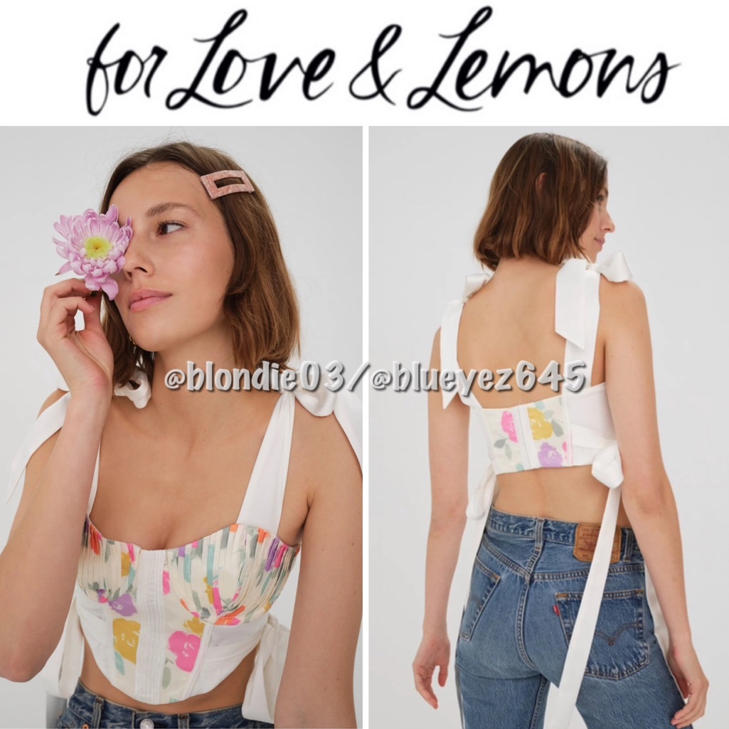 For Love & Lemons Eugene Floral Crop Top L